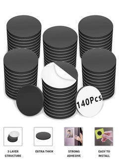 Generic 140 Pieces Adhesive Magnetic Discs, Round Magnetic Discs with Adhesive Backing for Crafts, Peel And Stick Magnetic Circles, Magnetic Discs are Great to use at Home, Office, School And More  - Image 1