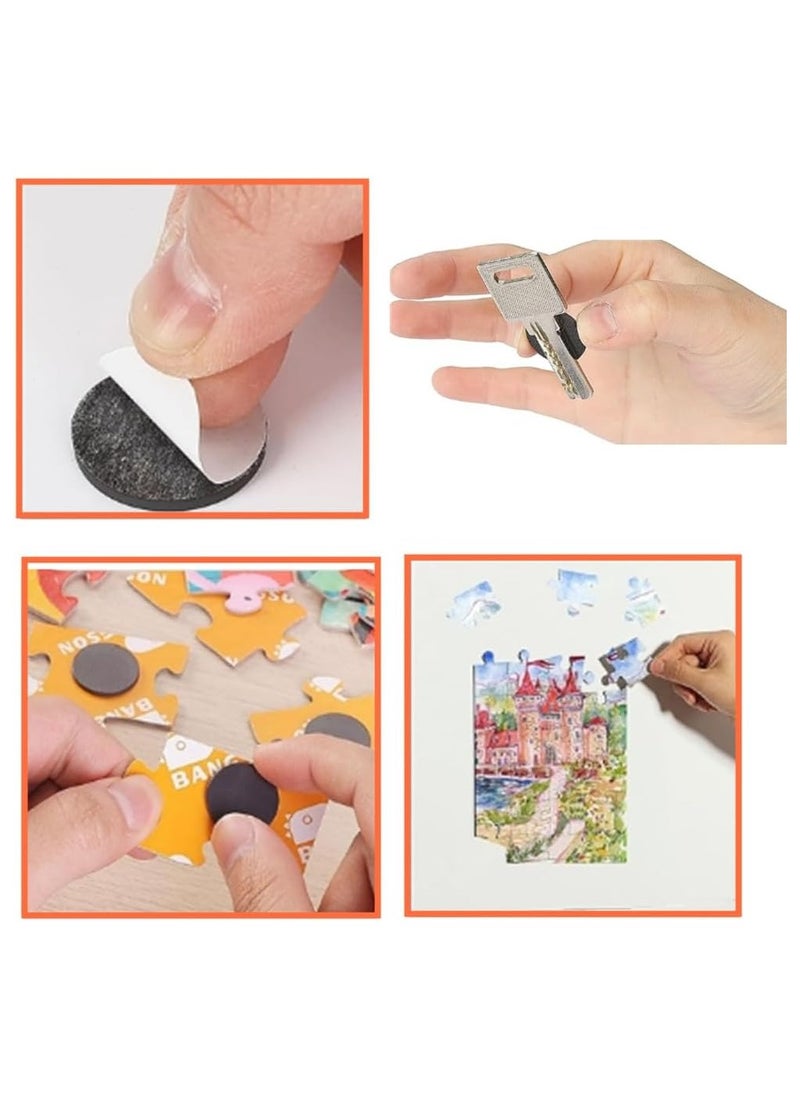 Generic 140 Pieces Adhesive Magnetic Discs, Round Magnetic Discs with Adhesive Backing for Crafts, Peel And Stick Magnetic Circles, Magnetic Discs are Great to use at Home, Office, School And More  - Image 4