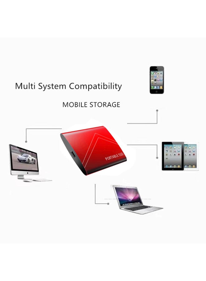 Expansion External Mobile Hard Disk Mini Square 128TB 64TB 32TB 416TB 8T High Speed SSD-Capacity:Expansion -8TB-Interface:Red - Image 2
