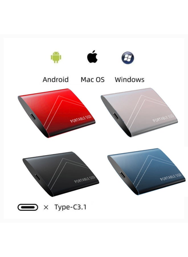 Expansion External Mobile Hard Disk Mini Square 128TB 64TB 32TB 416TB 8T High Speed SSD-Capacity:Expansion -8TB-Interface:Red - Image 3