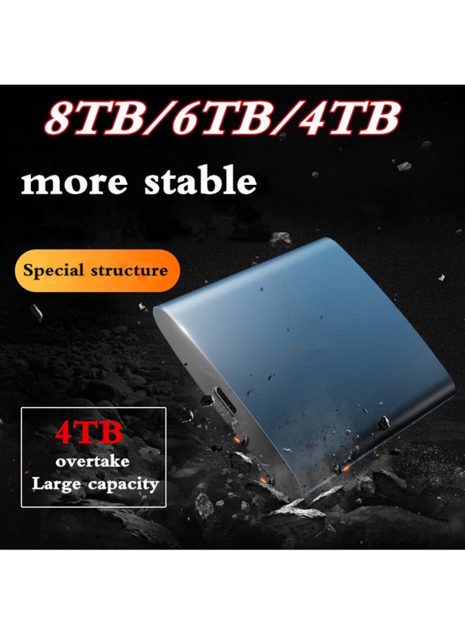 Expansion External Mobile Hard Disk Mini Square 128TB 64TB 32TB 416TB 8T High Speed SSD-Capacity:Expansion -8TB-Interface:Red - Image 4
