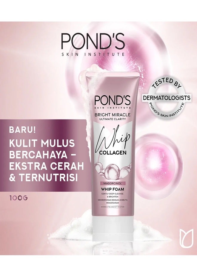 Pond's BRICHT MIRACLE COLLAGEN NIASORCINOL WHIP FOAM100 ML - Image 2