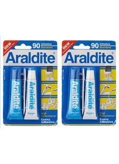 Araldite 17ML 90 MINUTES STANDARD EPOXY ADHESIVE GLUE (BLUE WHITE) Pack of 2  - Image 1