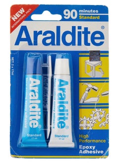 Araldite 17ML 90 MINUTES STANDARD EPOXY ADHESIVE GLUE (BLUE WHITE) Pack of 2  - Image 2