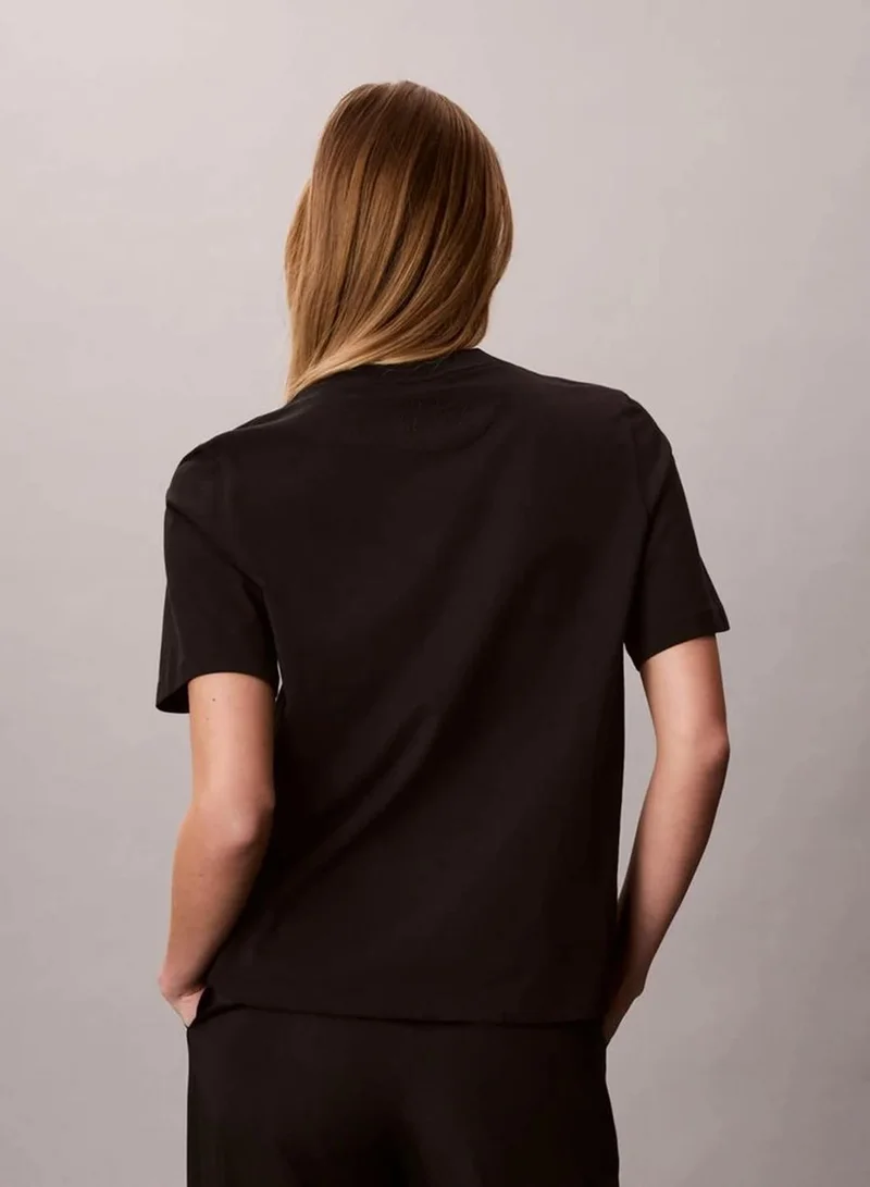 Calvin Klein Black Kate Moss Obsession Crew-Neck T-Shirt for Women | Best Price UAE