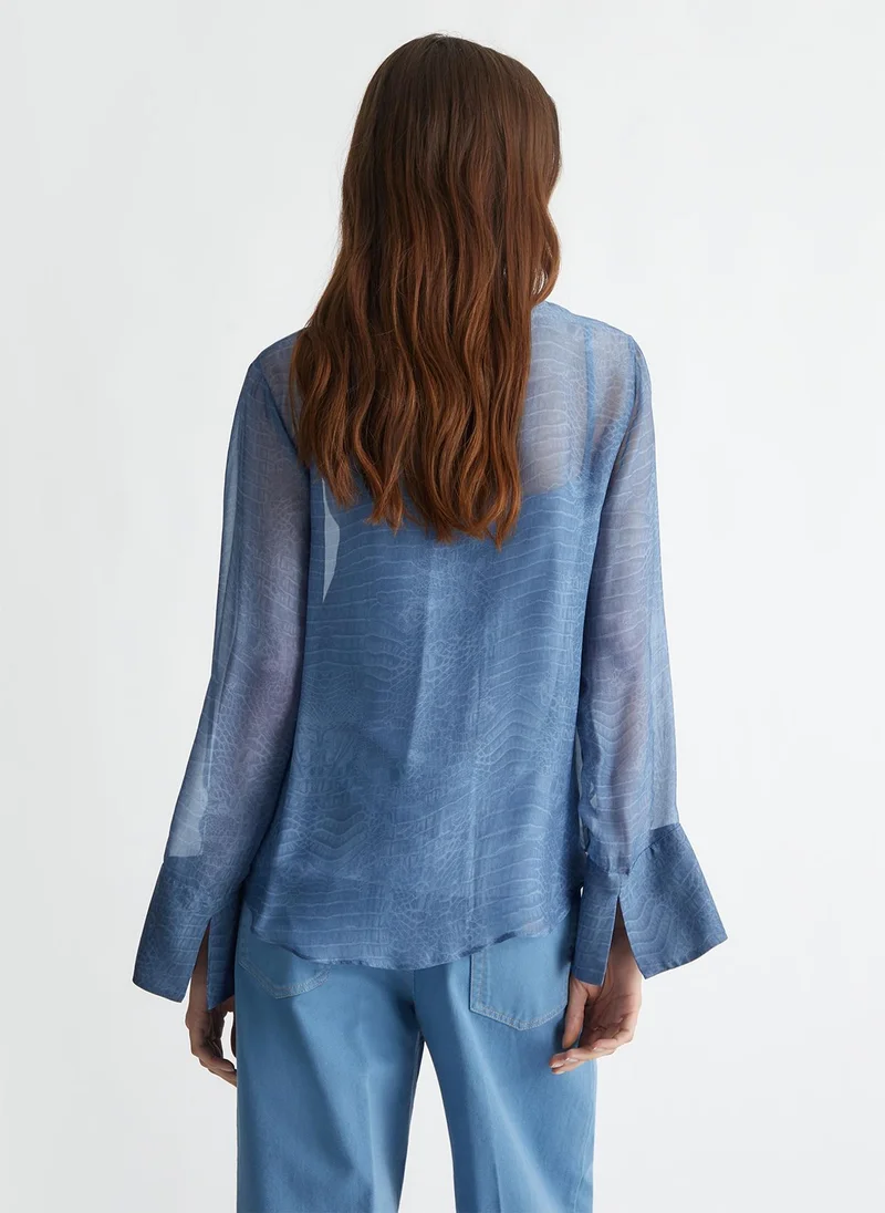 Liu Jo Printed silk blend blouse