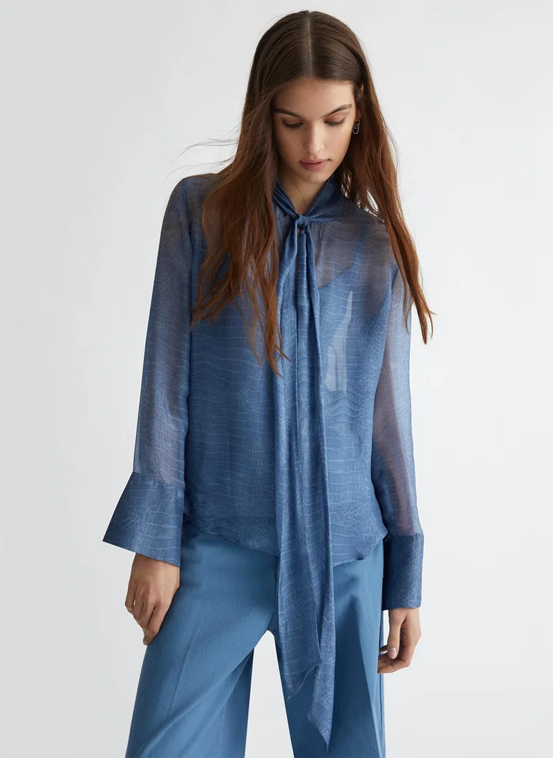 Liu Jo Printed silk blend blouse