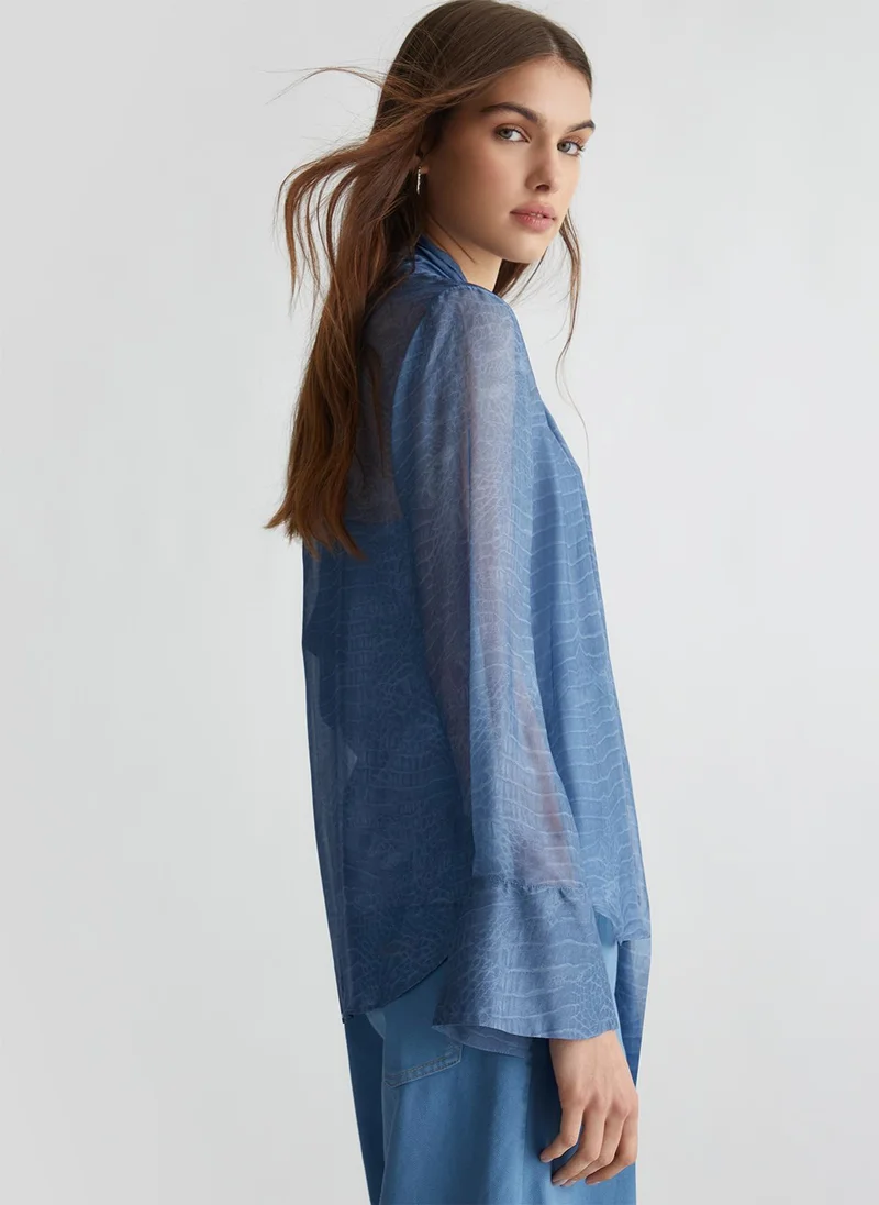 Liu Jo Printed silk blend blouse