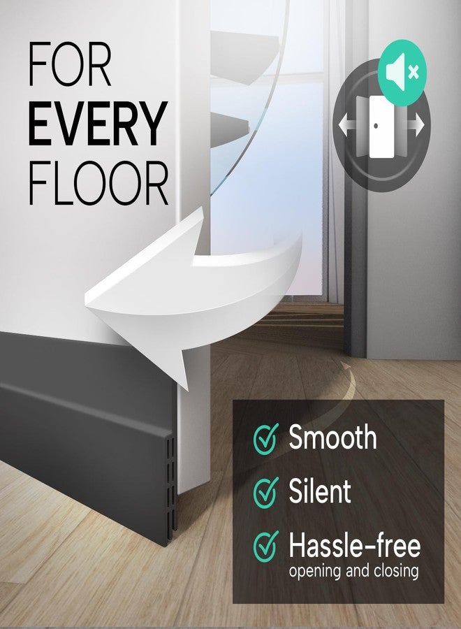 Vellure® Door Draft Stopper for Bottom of Door - Premium Door Sweep for Bottom of Door/Weather Stripping Door Seal (Save Energy - installs Quickly and Easily) Door Strip (1, Black) - Image 4