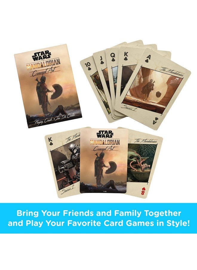 Aquarius Star Wars Playing Cards - Art Of The Mandalorian Themed Deck Of Cards For Your Favorite Card Games - Officially Licensed Star Wars Merchandise & Collectibles  - Image 2