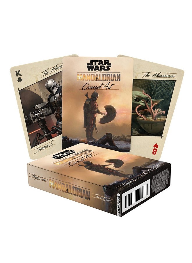 Aquarius Star Wars Playing Cards - Art Of The Mandalorian Themed Deck Of Cards For Your Favorite Card Games - Officially Licensed Star Wars Merchandise & Collectibles  - Image 1