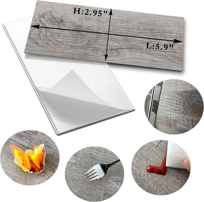 AULIGET 100 Piece Peel and Stick Backsplash PVC Tile, 3 Inch x 6 Inch Dover Gray Stick on Tiles for Backsplash Kitchen, Bathroom, Laundry Room, Camper, Fireplace - Image 5