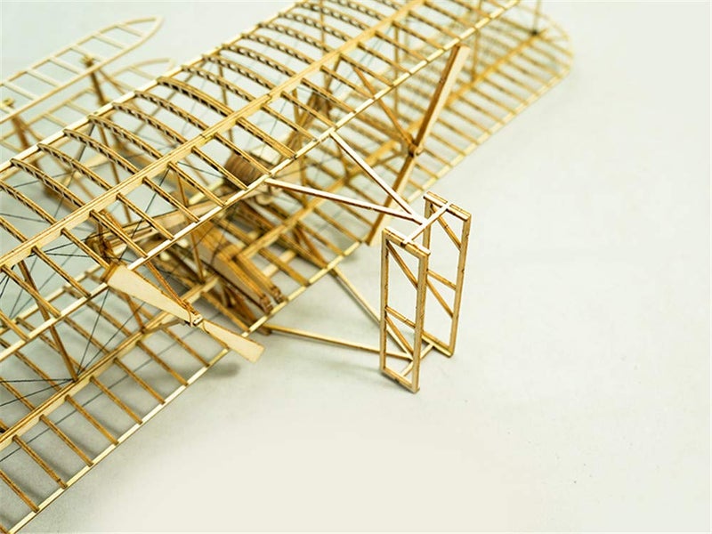 Viloga 3D Wooden Puzzles Airplanes DIY Wright Brothers Flyer Model Aircraft, Laser Cut Balsa Wood Airplane Kits to Builds, Perfect Wooden Models Plane Gift for Adults Teens - Image 4