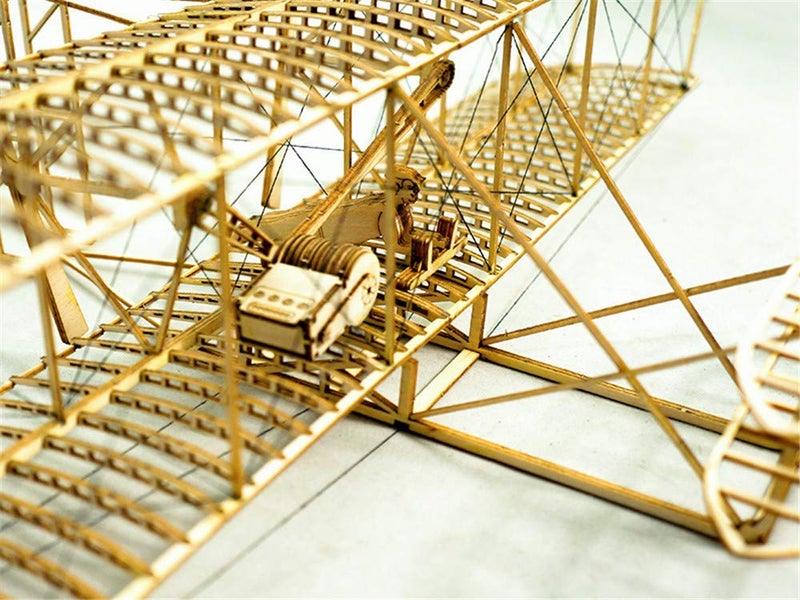 Viloga 3D Wooden Puzzles Airplanes DIY Wright Brothers Flyer Model Aircraft, Laser Cut Balsa Wood Airplane Kits to Builds, Perfect Wooden Models Plane Gift for Adults Teens - Image 3