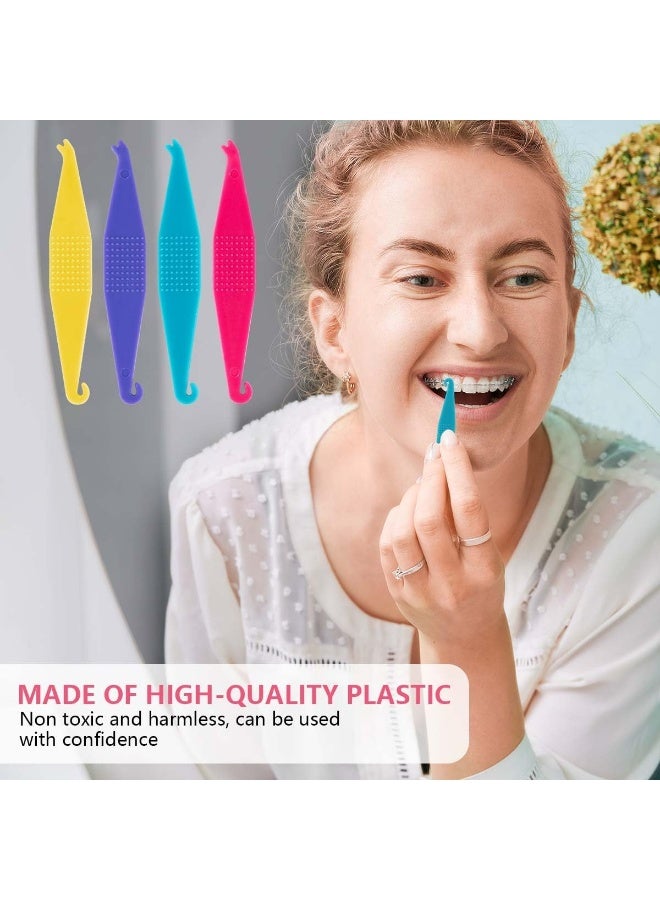 OBTANIM 100 قطعة من أربطة مطاطية ملونة قابلة للاستخدام مرة واحدة وأداة تركيب للأقواس للأسنان والتقويم - Image 4