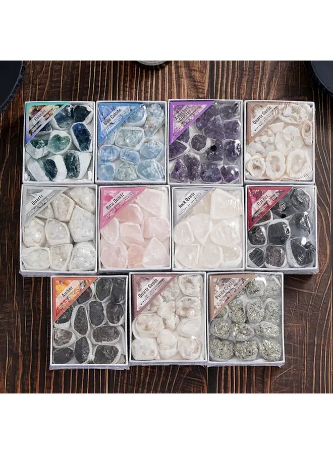 Natural Irregular Shaped Crystal Agate Stones Collection Kit 11 Style Multicolor - Image 1