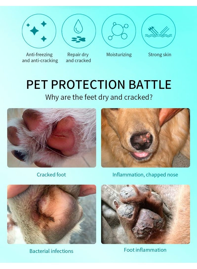 Generic 2 Pcs Paw Balm, Dog Paw Balm Protector Against Heat All Season, Paw Cream Butter Dogs Cats Soother, Heals, Repairs and Moisturizes Wax for Dry Noses Cracked Rough Paws 4 oz  - Image 3