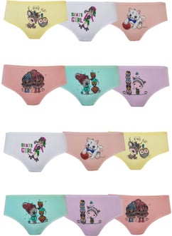 Hepsine Rakip Rivaling All 12LI Girl's Panties Colorful Printed Slip Underwear  - Image 1