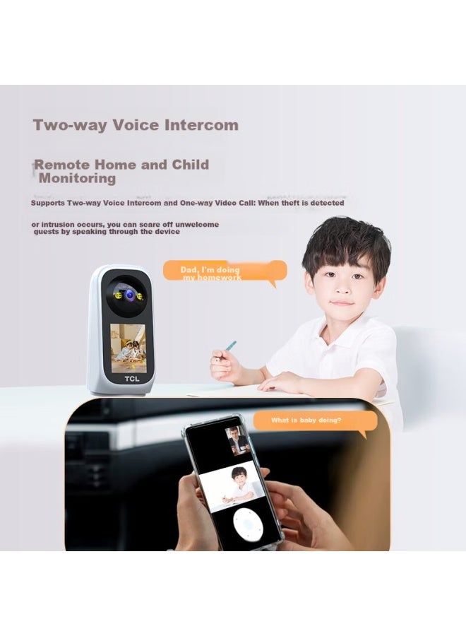 Tcl 4g Home Security Camera Indoor Hd Two-way Video Call Remote Mobile Monitoring 360° Panoramic Night Vision Voice Intercom - Image 1