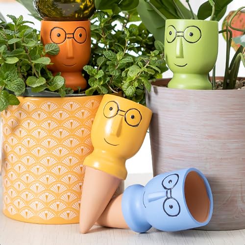 CZWL&HG 4 Pack Terracotta Watering Spikes, Vacation Self-Watering Planters Devices - Continuous Moisture with Slow Release Watering System - Perfect for Indoor Outdoor Plants (Big Head) - Image 1