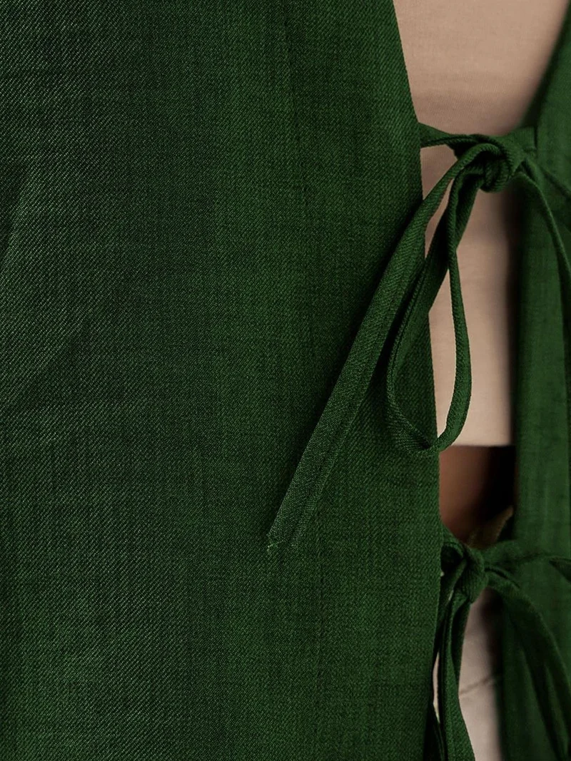 بيغ دارت بلوزة كيمونو نسائية من فيسكوز بياقة على شكل حرف  وأكمام طويلة وتفاصيل ربط