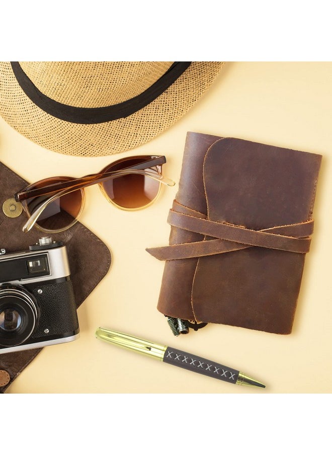 Sovereign-Gear Leather Pocket Notebook - Small Refillable Travelers Journal for Men and Women, Handmade Passport Size Notebook, Diary or Sketchbook for Traveling - Ideal for Writing & Daily Planner 5.4x4.3"  - Image 2