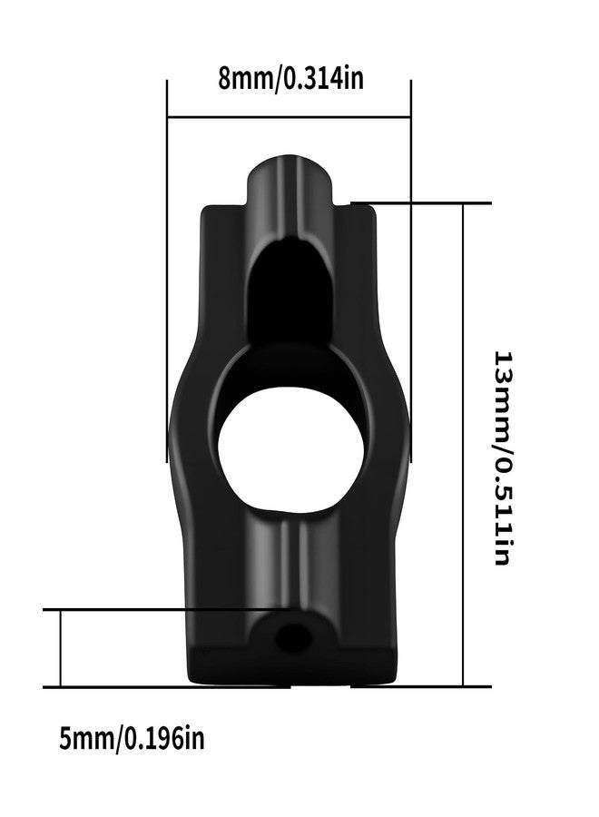 FSDKEDUF Aluminum Caster Blocks & C-Hubs for RC Car for Losi Micro-B & Micro-T - Durable CNC Upgrade Parts RC Car Accessories for Performance & Replacement (Black) - Image 2