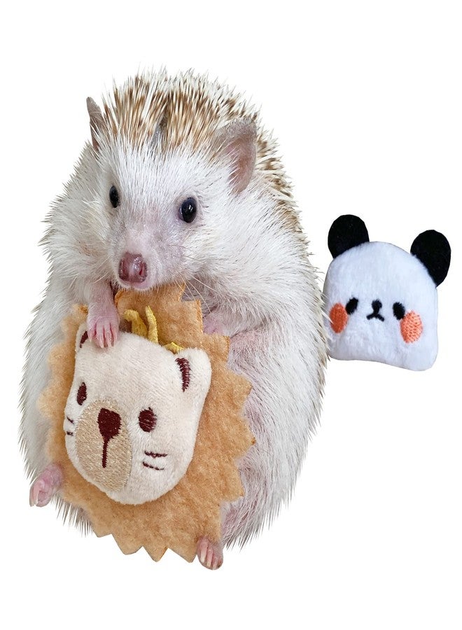 Ymid Select 2 Pcs Cute Small Animal Accessories Toys Lion Panda for Hedgehog Supplies Guinea Pig Hamsters Small Pet Toy Gift Photo Shoot Cage Accessory - Image 1