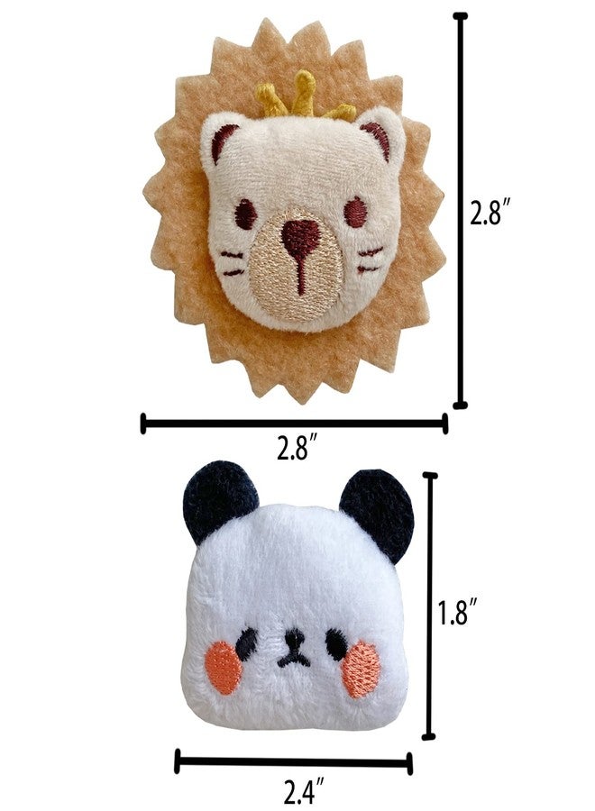 Ymid Select 2 Pcs Cute Small Animal Accessories Toys Lion Panda for Hedgehog Supplies Guinea Pig Hamsters Small Pet Toy Gift Photo Shoot Cage Accessory - Image 2