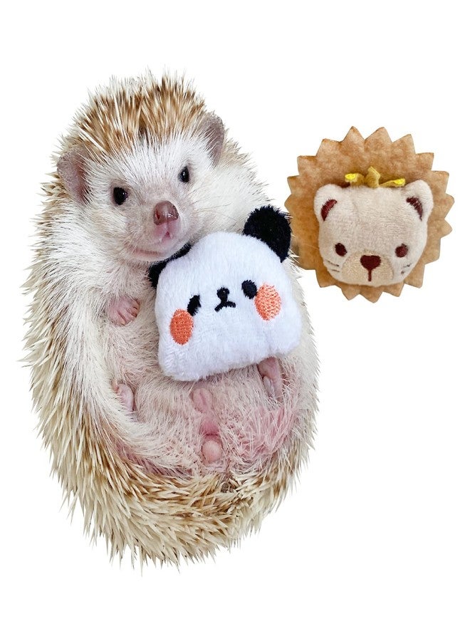 Ymid Select 2 Pcs Cute Small Animal Accessories Toys Lion Panda for Hedgehog Supplies Guinea Pig Hamsters Small Pet Toy Gift Photo Shoot Cage Accessory - Image 3