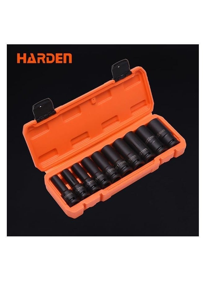 Harden Impact Socket Set 1/2 Long 10 PSC 10mm - 24mm - Image 3