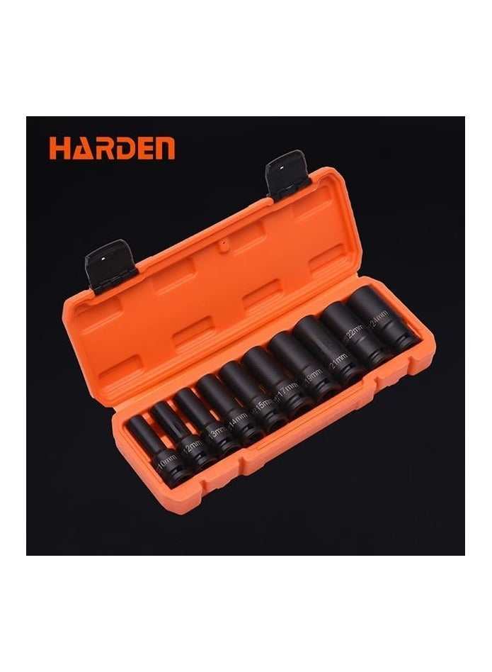 Harden Impact Socket Set 1/2 Long 10 PSC 10mm - 24mm - Image 2