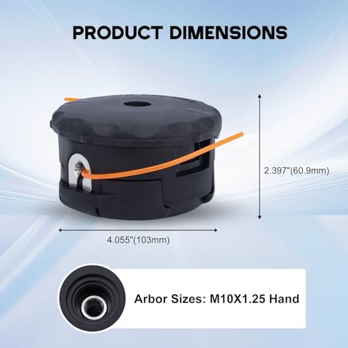 Buckbock Speed Feed 400 Trimmer Head for Echo SRM 225 SRM210 SRM230 SRM250 SRM251 SRM260 SRM261 PAS210 PAS225 PAS230 PAS260 Shiandaiwa T195S T220 T222 T230 T231 Trimmer Bump Feed - Image 3
