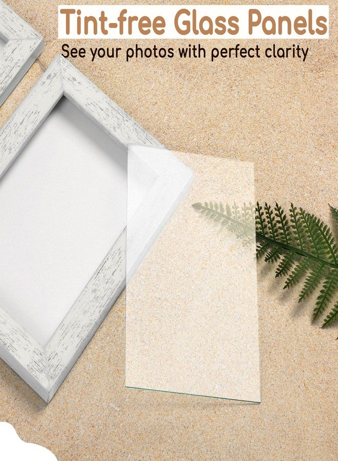 Houseables Hanging Picture Frames, Hanging Frames, Picture Collage Wall Decor, 4x6 Photo Collage, White, Multiple Photos, Ladder Style With String, Farmhouse Decor, Chic, Country, Rustic, 4 Slots, 2PK - Image 3