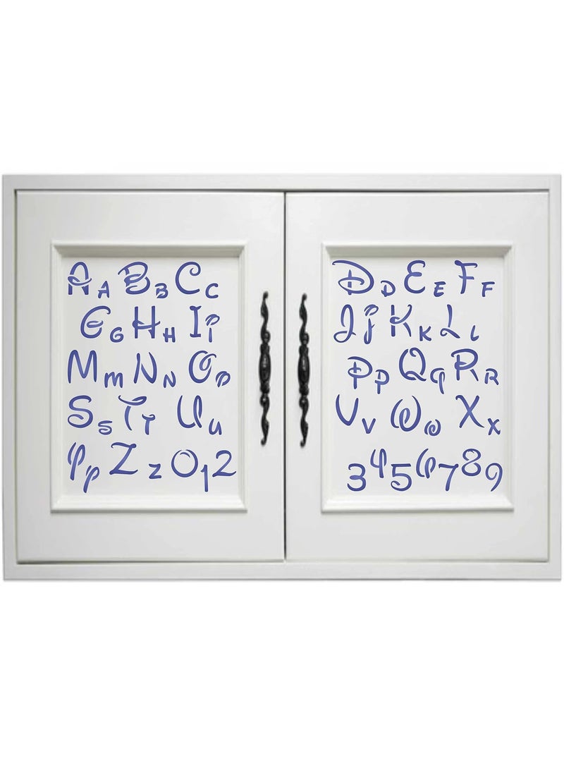Usnyabni - Stencils for Walls: ¾" Alphabet Stencil, (1pc) 8.5 x 6 inch (S) - Letters Numbers Disney Style Font Stencils for Painting Template - Image 1