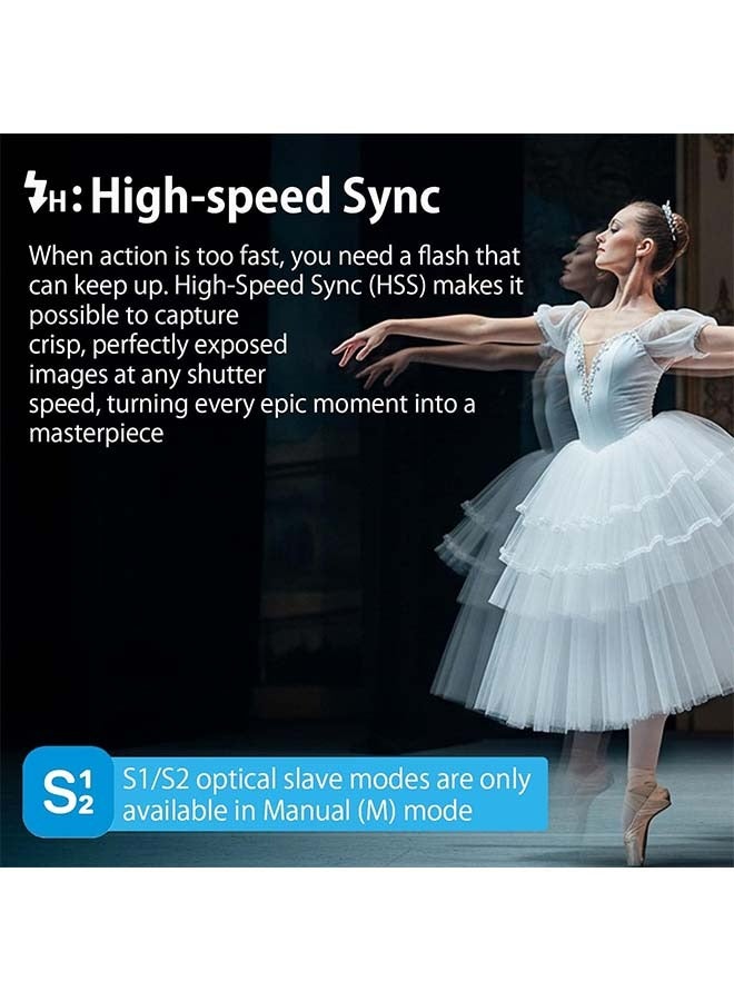 جودوكس iT30 برو C فلاش صغير لكاميرا كانون، تعريض تلقائي TTL، سرعة 1/8000 ثانية، نظام واي فاي 2.4G، شاشة تعمل باللمس ملونة بحجم 2.8 بوصة، بطارية ليثيوم (أسود) - Image 3