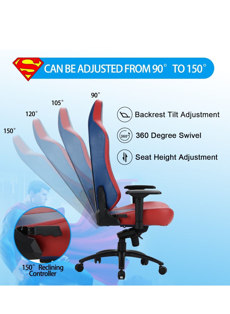 GameOn GAMEON Licensed Gaming Chair with Adjustable 4d Armrest and Metal Base Superman | DC-003 - Image 3