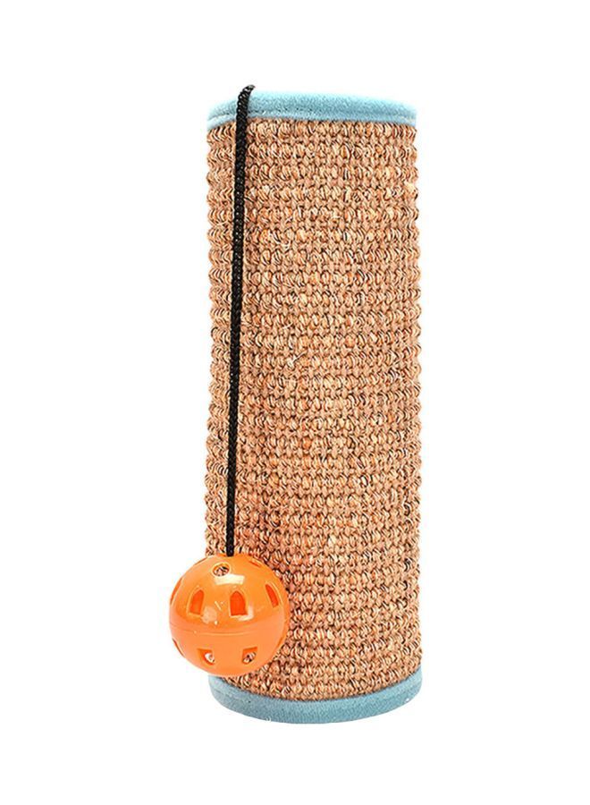 NIBEMINENT Scratching Mat With Bell Ball Brown/Orange/Blue 32x25.5cm - Image 1