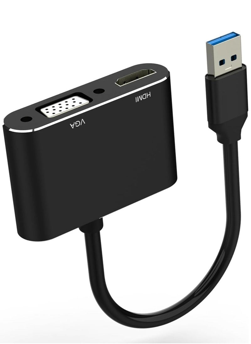 ELTRAZONE - USB to HDMI VGA Adapter – 1080P USB 3.0/2.0 to HDMI VGA Converter, Compatible with Windows, Mac, and Android Devices, Multi-Screen Display for PC, Laptop, Projector, Monitor - Image 1