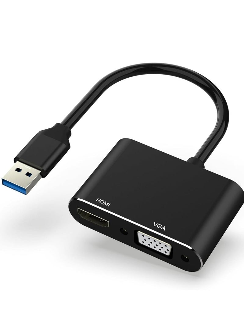 ELTRAZONE - USB to HDMI VGA Adapter – 1080P USB 3.0/2.0 to HDMI VGA Converter, Compatible with Windows, Mac, and Android Devices, Multi-Screen Display for PC, Laptop, Projector, Monitor - Image 1