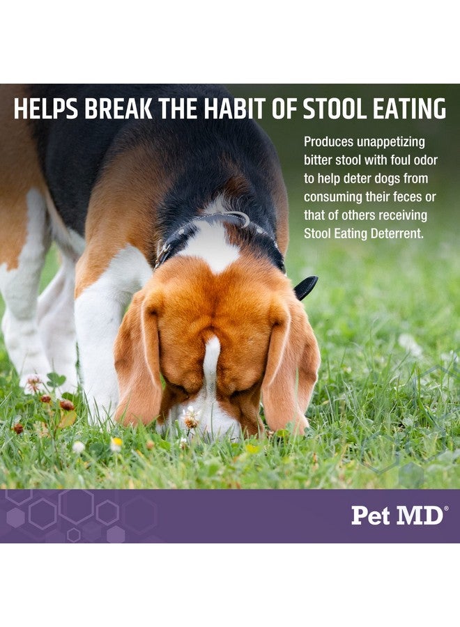 بيت إم دي مانع أكل البراز من Pet MD - يمنع الكلب من أكل البراز - ينفر من أكل البراز مع إنزيمات وأعشاب وبريبايوتكس لدعم الهضم وتنفس منعش - مضغ يمنع أكل البراز - 60 قرصًا - Image 2