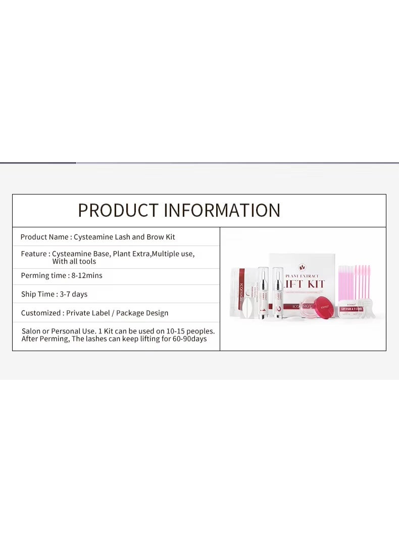 Iconsign Lash Lift & Brow Lamination Kit with Press Pump Design – 3-Month Curl – Plant Extract Eyelash Perm & Eyebrow Lamination Kit for Home & Salon Use - Image 2
