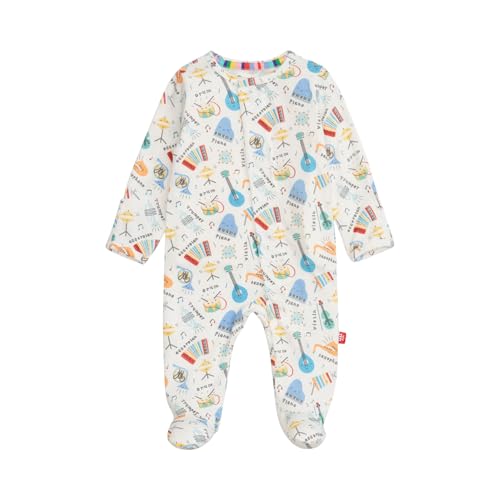 Magnetic Me Girls Modal Magnetic Baby Footie Pajamas Silky Soft Modal Fabric Bach Roll 36 Months - Image 1
