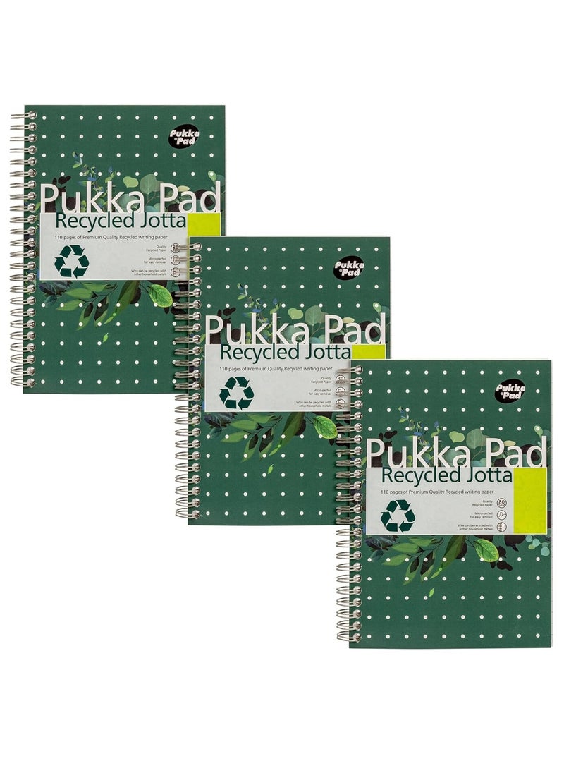 Pukka Pad - 3-Piece A5 Size Recycled Jotta Notebook 110 Pages - Image 1