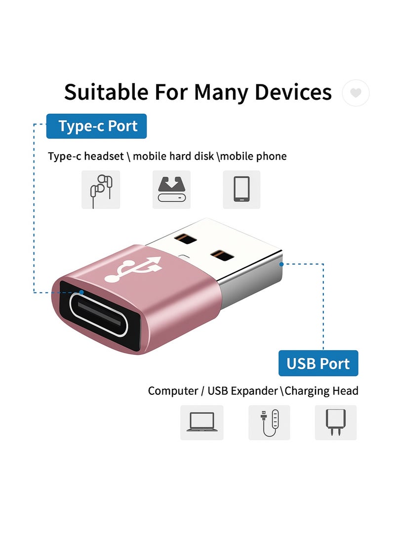 محول من النوع C إلى USB، محول من النوع C أنثى إلى USB ذكر، لجهاز iPad Pro Air AirPods، iPhone 14 Pro Max (قطعة واحدة) - Image 2