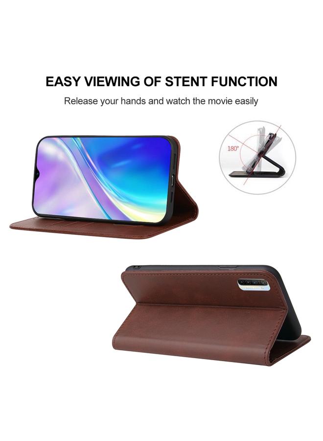 اس-توب جراب هاتف Realme XT بإغلاق مغناطيسي من الجلد - Image 4