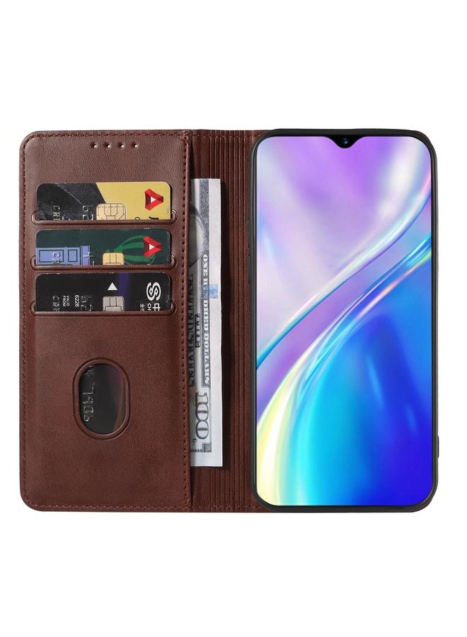 اس-توب جراب هاتف Realme XT بإغلاق مغناطيسي من الجلد - Image 3