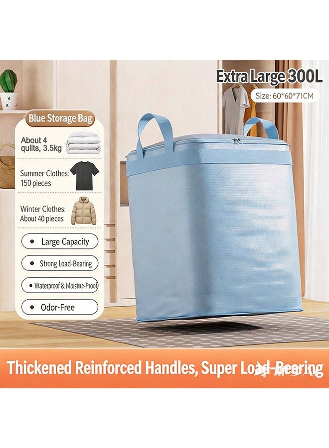 300L Heavy Duty Extra Large Moving Bags with Strong Handles & Drawstring Closure, Sturdy Durable Clothes Storage Bags, Moving Packing Bag for Clothes, Quilts & Household Organization - Image 3