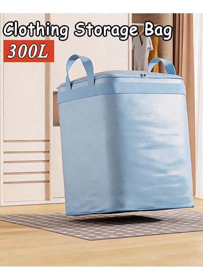 300L Heavy Duty Extra Large Moving Bags with Strong Handles & Drawstring Closure, Sturdy Durable Clothes Storage Bags, Moving Packing Bag for Clothes, Quilts & Household Organization - Image 1