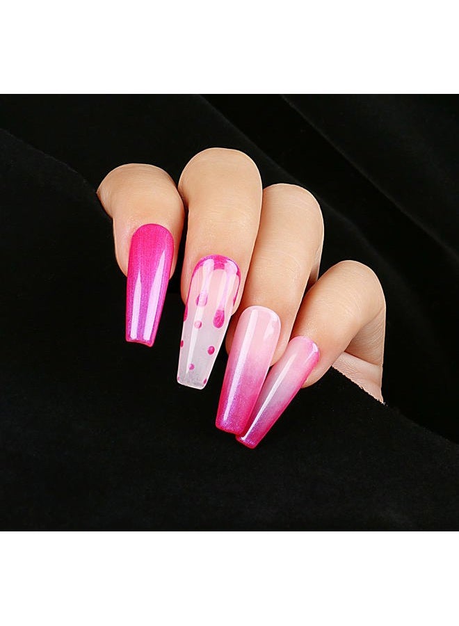 AIMEILI Soak Off U V LED Hot Pink Gel Nail Polish - Tutti Fruiti (002) 10ml - Image 5